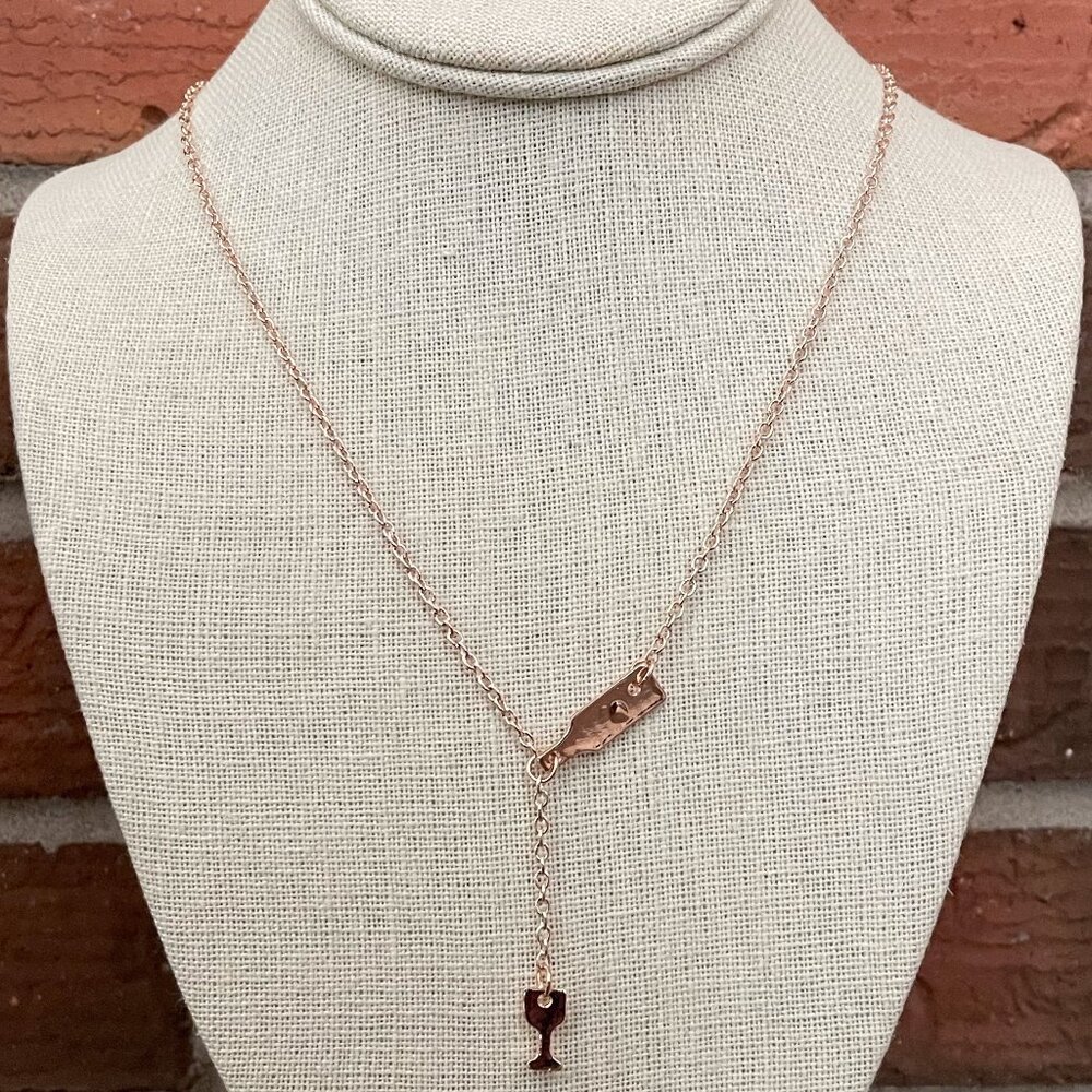 Wine Country Lariat Necklace - Rose Gold - Picture 2 of 2